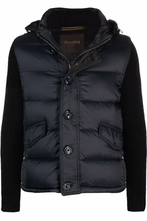 MOORER Panelled padded jacket