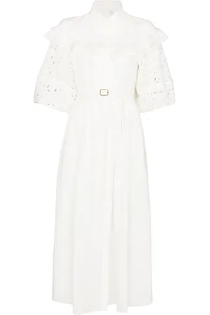 Chloé Balloon-sleeve midi dress