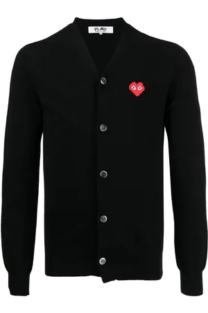 Comme des Garçons Logo-patch wool cardigan