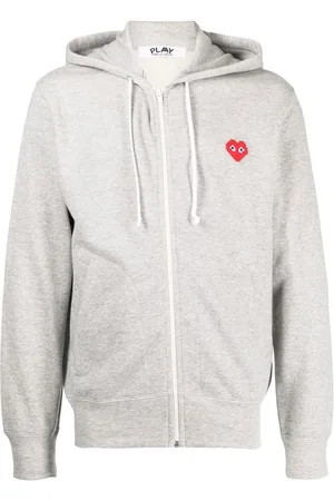 Comme des Garçons Logo-patch zip-up hoodie