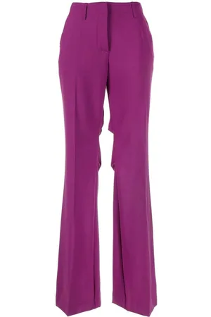 OFF-WHITE Mid-rise flared trousers