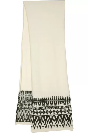 Undercoverism Intarsia knit-logo scarf