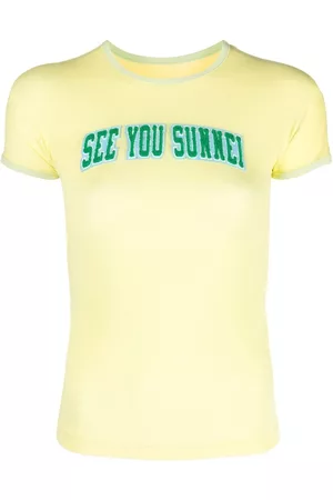 SUNNEI Appliqué fleece slogan T-Shirt
