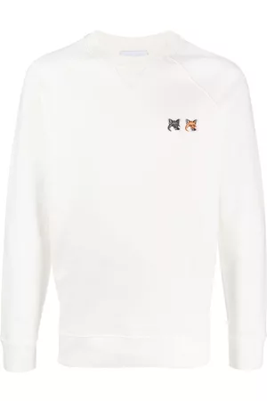 Maison Kitsuné Fox-patch crew-neck sweatshirt