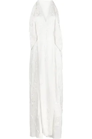 ZEUS+DIONE Pomaki floral-embroidered silk dress