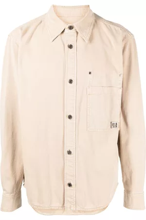 WOOYOUNGMI Logo-plaque cotton shirt