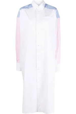 Maison Kitsuné Colour-block cotton shirt dress