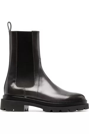 santoni Patent-finish chelsea boots