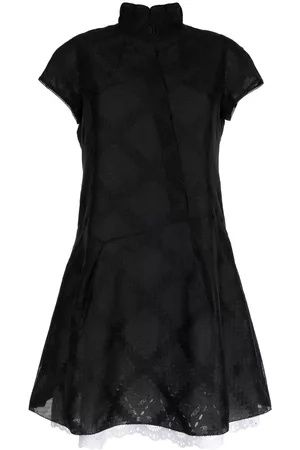 SHIATZY CHEN Lace-underlay cotton dress