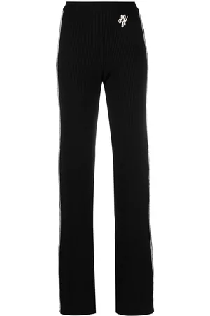 OFF-WHITE Embroidered-logo knit trousers