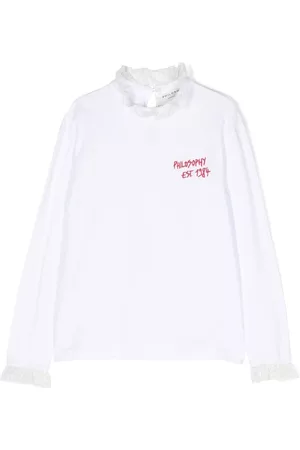PHILOSOPHY DI LORENZO SERAFINI Frill-collar long-sleeve T-shirt