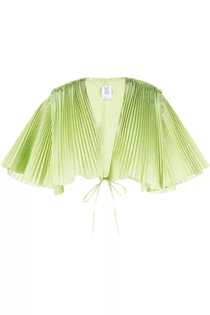 Rosie Assoulin Pleated cropped blouse
