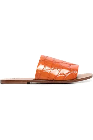 Madison.Maison Crocodile-effect leather sandals