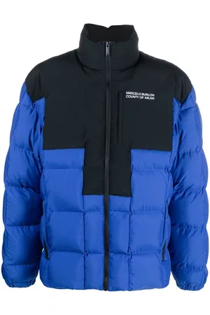 MARCELO BURLON Padded zip-up coat
