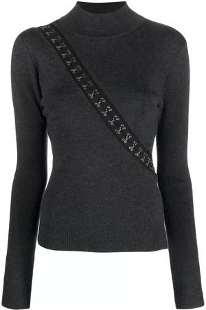 MONSE Hook-detail mock-neck jumper
