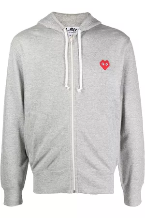 Comme des Garçons Logo-patch zip-up hoodie