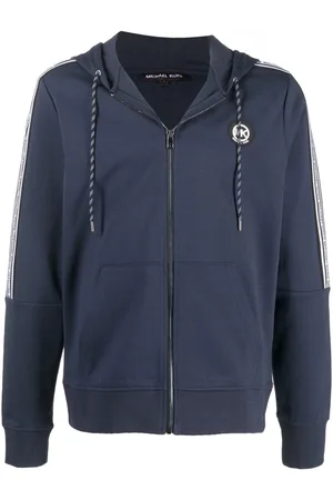 Michael Kors Men Sweatshirts - Logo-patch zip-up hoodie