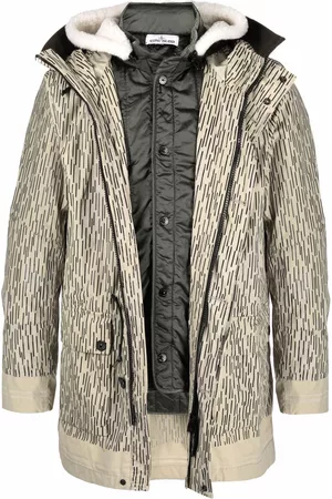 Stone Island Rain Camo print layered parka