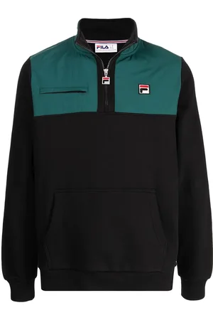Fila Men Jumpers - Colour-block half-zip sweater