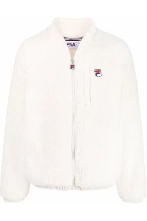 Fila Men Bomber Jackets - Embroidered logo-patch jacket