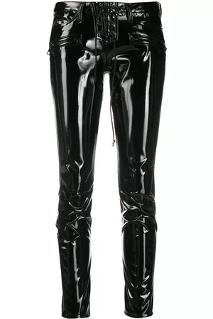 Unravel Project Two-tone slim-fit trousers