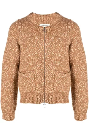 Namacheko Knitted crew-neck zip-up cardigan