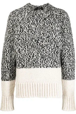 Nº21 Herringbone-Jacquard knitted sweater