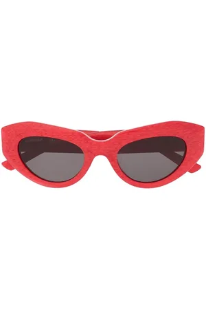 Balenciaga Logo-plaque cat-eye sunglasses