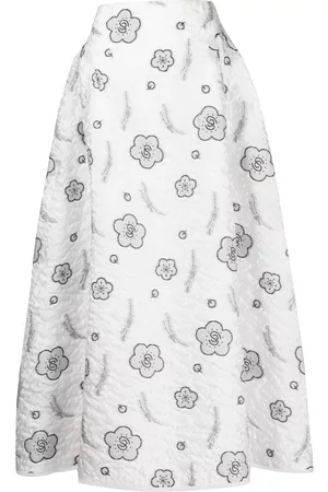 SHIATZY CHEN Quilted A-line jacquard skirt