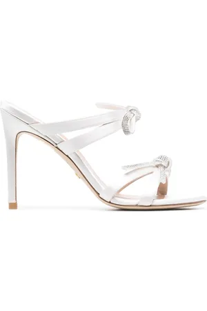 Stuart Weitzman Bow-detail slip-on 100mm sandals