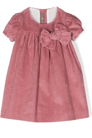 LITTLE BEAR Bow-detail short-sleeve dress