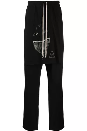 Rick Owens Toothface Belas crop-crotch track pants