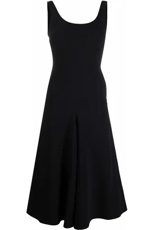Ami Sleeveless flared midi dress