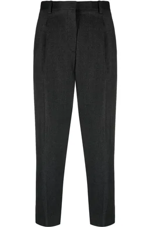 THEORY Cropped high-waisted trousers