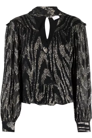 IRO Foil-print silk blouse