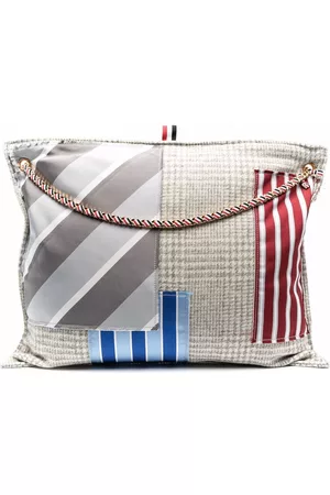 Thom Browne Women Clutches - Patchwork pillow clutch tote