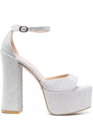 Stuart Weitzman 150mm glittered platform sandals