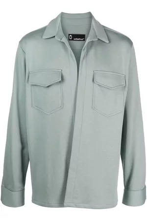 Styland X notRainProof open-front cotton shirt jacket