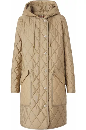 Burberry Diamond-quilted hooded coat