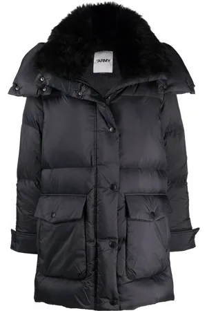 YVES SALOMON Lambswool-trim hooded down jacket