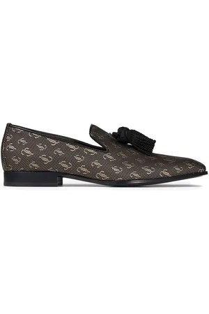 Jimmy Choo Men Slippers - Foxley jacquard-print slippers