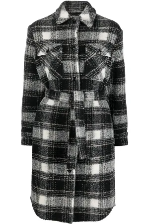 Woolrich Checked wool-blend shirt coat