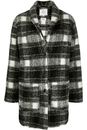 Woolrich Checked button-fastening coat