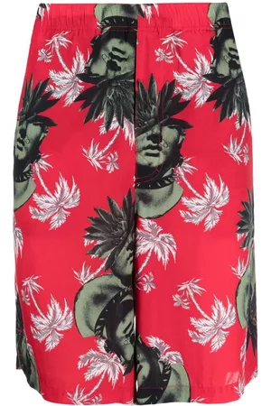 UNDERCOVER Graphic-print track shorts