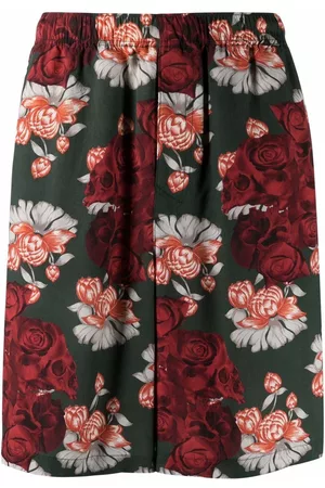 UNDERCOVER Rose-print bermuda shorts
