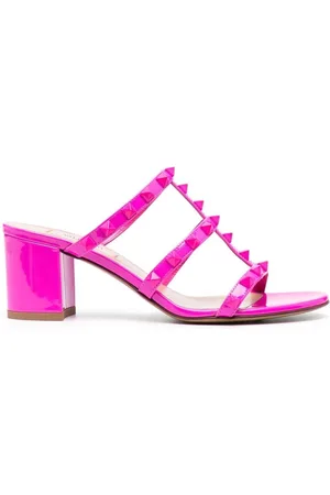 VALENTINO GARAVANI Rockstud-embellished leather mules