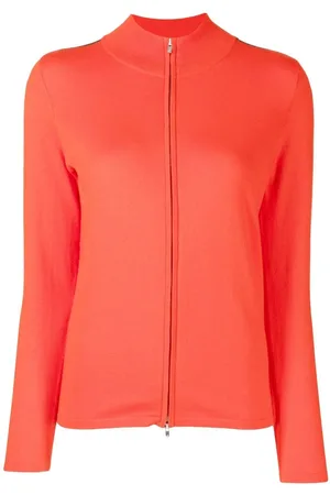 N.PEAL Side-stripe zip-fastening cardigan