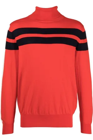 N.PEAL Stripe-print detail jumper