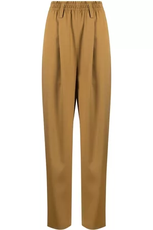 Quira Pleat-detail straight trousers