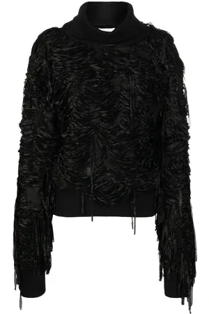 Quira Fringed long-sleeve jumper